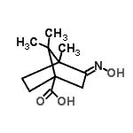 结构式 CAS# 100055-50-3, (3E)-3-(羟基亚胺)-4,7,7-三甲基双环[2.2.1]庚烷-1-羧酸