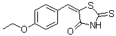 structure of CAS# 100063-24-9, (5E)-5-(4-Ethoxybenzylidene)-2-Thioxo-1,3-Thiazolidin-4-One;(5E)-5-(4<wbr>-Ethoxybe<wbr>nzylidene<wbr>)-2-merca<wbr>pto-1,3-t<wbr>hiazol-4(<wbr>5H)-one;5-(4-Ethoxy-benzylidene)-2-thioxo-thiazolidin-4-one;5-[(4-ethoxyphenyl)methylene]-2-thioxo-1,3-thiazolidin-4-one
