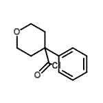 结构式 CAS# 100119-45-7, 4-苯基四氢-2H-吡喃-4-甲酰氯