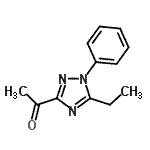 结构式 CAS# 100193-57-5, 1-(5-乙基-1-苯基-1H-1,2,4-三唑-3-基)乙酮