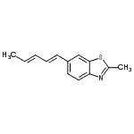 CAS 登录号：100394-43-2， 2-甲基-6-[(1E,3E)-1,3-戊二烯-1-基]-1,3-苯并噻唑