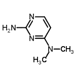 结构式 CAS# 1005-26-1, N<sup>4</sup>,N<sup>4</sup>-二甲基-2,4-嘧啶二胺