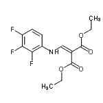 structure of CAS# 100501-60-8, Diethyl {[(2,3,4-Trifluorophenyl)Amino]Methylene}Malonate;1,3-dieth<wbr>yl 2-{[(2<wbr>,3,4-trif<wbr>luorophen<wbr>yl)amino]<wbr>methylide<wbr>ne}propan<wbr>edioate;Diethyl {[(2,3,4-trifluorophenyl)amino]methylene}malonate;Diethyl {[(2,3,4-trifluorophenyl)amino]-methylene}malonate