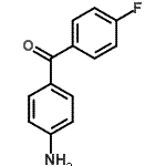 structure of CAS# 10055-40-0, (4-Aminophenyl)(4-Fluorophenyl)Methanone;(4-aminophenyl)(4-fluorophenyl)methanone;(4-Aminophenyl)(4-fluorophenyl)methanone #;4-aminophenyl 4-fluorophenyl ketone