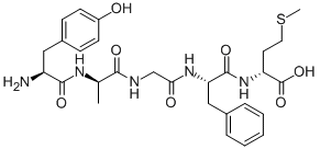 structure of CAS# 100929-50-8, [D-Ala2]Met-Enkephalin Amide