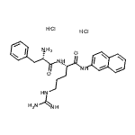 structure of CAS# 100929-99-5, L-Phenylalanyl-N-2-Naphthyl-L-Argininamide Dihydrochloride;L-Arginin<wbr>amide, L-<wbr>phenylala<wbr>nyl-N-2-n<wbr>aphthalen<wbr>yl-, hydr<wbr>ochloride<wbr> (1:2);L-Phenylalanyl-N-2-naphthyl-L-argininamiddihydrochlorid;L-Phenylalanyl-N-2-naphthyl-L-argininamide dihydrochloride