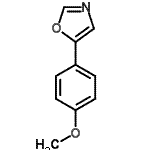 structure of CAS# 1011-51-4, 5-(4-Methoxyphenyl)-1,3-Oxazole;5-(4-methoxy-phenyl)-oxazole;5-(4-Methoxy-phenyl)oxazole
