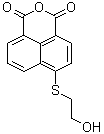 structure of CAS# 101139-75-7, 6-[(2-Hydroxyethyl)Sulfanyl]-1H,3H-Benzo[de]Isochromene-1,3-Dione;6-[(2-hyd<wbr>roxyethyl<wbr>)thio]-1H<wbr>,3H-napht<wbr>ho[1,8-cd<wbr>]pyran-1,<wbr>3-dione