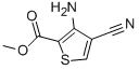 structure of CAS# 102123-28-4, 3-Amino-4-Cyano-2-Thiophenecarboxylic Acid Methyl Ester;3-Amino-4-Cyanothiophenecarboxylic Acid Methyl Ester;METHYL 3-AMINO-4-CYANOTHIOPHENE-2-CARBOXYLATE;Methyl 3-Amino-4-Cyanothiophen-2-Carboxylate