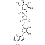 结构式 CAS# 102129-65-7, 二钠, [[(2R,3S,4R,5R)-5-(6-氨基嘌呤-9-基)-3,4-二羟基-四氢呋喃-2-基]甲氧基-氧代-磷酰][(3R,4S,5S,6R)-3,4,5-三羟基-6-(羟基甲基)四氢吡喃-2-基]磷酸酯