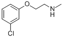 structure of CAS# 102308-82-7, 2-(3-Chlorophenoxy)-N-Methyl-Ethanamine;2-(3-Chlorophenoxy)Ethyl-Methyl-Ammonium;2-(3-Chlorophenoxy)Ethyl-Methylammonium;2-(3-Chlorophenoxy)Ethyl-Methyl-Azanium