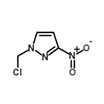 structure of CAS# 102388-00-1, 1-(Chloromethyl)-3-Nitro-1H-Pyrazole;1-(chloromethyl)-3-nitropyrazole;1-Chloromethyl-3-nitro-1H-pyrazole;MFCD04968625