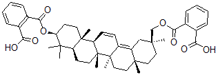 CAS#: 102416-29-5， 2-[[(3S,4aR,6aR,6bS,8aS,11S,14aR,14bS)-11-[(2-Carboxybenzoyl)Oxymethyl]-4,4,6a,6b,8a,11,14b-Heptamethyl-1,2,3,4a,5,6,7,8,9,10,12,14a-Dodecahydropicen-3-Yl]Oxycarbonyl]Benzoic Acid
