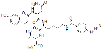 CAS#: 102604-64-8， (2S)-N-[(2S)-1-[[(2S,3R)-1-Amino-3-Hydroxy-1-Oxobutan-2-Yl]Amino]-6-[(4-Azidobenzoyl)Amino]-1-Oxohexan-2-Yl]-2-[3-(4-Hydroxyphenyl)Propanoylamino]Butanediamide