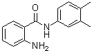 structure of CAS# 102630-81-9, 2-Amino-N-(3,4-Dimethylphenyl)Benzamide;(2-aminophenyl)-N-(3,4-dimethylphenyl)carboxamide;2-amino-N-(3,4-dimethylphenyl)benzamide;2-Amino-N-(3,4-dimethyl-phenyl)-benzamide