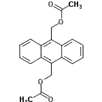 structure of CAS# 10273-84-4, 9,10-Anthracenediylbis(Methylene) Diacetate;(10-[(Acetyloxy)methyl]-9-anthryl)methyl acetate #