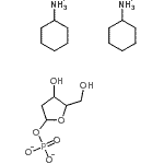 结构式 CAS# 102783-28-8, 二环己烷铵2-脱氧-1-O-膦酸基呋喃戊糖