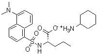 CAS 登录号：102783-77-7， 环己烷铵 (2S)-2-({[5-(二甲基氨基)-1-萘基]磺酰基}氨基)戊酸盐