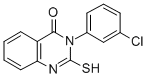 结构式 CAS# 1028-38-2, 3-(3-氯苯基)-2,3-二氢-2-硫代-4(1H)-喹唑啉酮