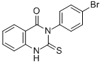 structure of CAS# 1028-39-3, 3-(4-Bromophenyl)-2,3-Dihydro-2-Thioxo-4(1H)-Quinazolinone;3-(4-BROMOPHENYL)-2-THIOXO-2,3-DIHYDRO-4(1H)-QUINAZOLINONE;3-(4-Bromophenyl)-2-Thioxo-2,3-Dihydro-1H-Quinazolin-4-One;3-(4-Bromophenyl)-2-Thioxo-2,3-Dihydroquinazolin-4(1H)-One