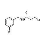 structure of CAS# 103040-54-6, 3-Chloro-N-(3-Chlorobenzyl)Propanamide;3-Chloro-N-(3-chlorobenzyl)propanamide;3-chloro-N-[(3-chlorophenyl)methyl]propanamide;MFCD08079719