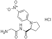 结构式 CAS# 103213-34-9, 甘氨酰-N-(4-硝基苯基)脯氨酰胺盐酸盐(1:1)