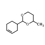 结构式 CAS# 103907-82-0, 2-(3-环己烯-1-基)-4-甲基-1,3-二恶烷
