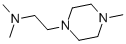 structure of CAS# 104-19-8, N,N,4-Trimethyl-1-Piperazineethanamine;N,N-Dimethyl-2-(4-Methyl-1-Piperazinyl)Ethanamine;Dimethyl-[2-(4-Methylpiperazin-1-Yl)Ethyl]Amine;Piperazine, 1-(2-(Dimethylamino)Ethyl)-4-Methyl-