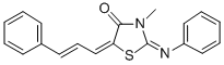 CAS#: 104123-91-3， (5Z)-3-Methyl-2-Phenylimino-5-[(E)-3-Phenylprop-2-Enylidene]-1,3-Thiazolidin-4-One