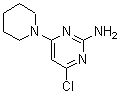 结构式 CAS# 104637-64-1, 4-氯-6-(1-哌啶基)-2-嘧啶胺
