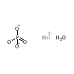 structure of CAS# 104663-56-1, Manganese(3+) Phosphate Hydrate (1:1:1);Mangan(3+)phosphathydrat (1:1:1);Manganese(3+) phosphate hydrate (1:1:1);MANGANESE(III) PHOSPHATE HYDRATE
