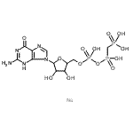 CAS#: 10470-57-2， 2-Amino-9-[5-O-(Hydroxy{[Hydroxy(Phosphonomethyl)Phosphoryl]Oxy}Phosphoryl)Pentofuranosyl]-1,9-Dihydro-6H-Purin-6-One - Sodium (1:1)
