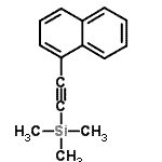 structure of CAS# 104784-51-2, Trimethyl(1-Naphthylethynyl)Silane;1-(1-Naphthyl)-2-(trimethylsilyl)acetylene;Trimethyl[(naphthalen-1-yl)ethynyl]silane;TRIMETHYLNAPHTHALEN-1-YLETHYNYLSILANE