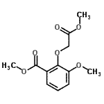 structure of CAS# 104796-24-9, Methyl 3-Methoxy-2-(2-Methoxy-2-Oxoethoxy)Benzoate;methyl 2-[6-methoxy-2-(methoxycarbonyl)phenoxy]acetate;METHYL3-METHOXY-2- BENZOATE;454346_ALDRICH