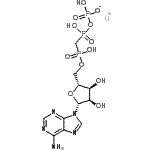 结构式 CAS# 104809-20-3, 锂, [[[(2R,3S,4R,5R)-5-(6-氨基嘌呤-9-基)-3,4-二羟基-四氢呋喃-2-基]甲氧基-羟基-磷酰]甲基-羟基-磷酰]磷酸氢酯