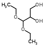 结构式 CAS# 10487-05-5, 3,3-二乙氧基-1,2-丙烷二醇