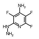 structure of CAS# 105252-94-6, 2,3,5-Trifluoro-6-Hydrazino-4-Pyridinamine;(4-Amino-3,5,6-trifluoropyrid-2-yl)hydrazine;(E)-3,5,6-trifluoro-2-hydrazono-1,2-dihydropyridin-4-amine;2,3,5-Trifluoro-6-hydrazino-pyridin-4-ylamine