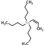 structure of CAS# 105494-65-3, Tributyl[(1Z)-1-Propen-1-Yl]Stannane;(Z)-Tri-n-butyl(1-propenyl)tin;1-(Tri-n-butylstannyl)propene;1-Propenyltri-n-butylstannane