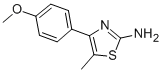 structure of CAS# 105512-88-7, 4-(4-Methoxyphenyl)-5-Methyl-2-Thiazolamine;4-(4-Methoxyphenyl)-5-Methyl-Thiazol-2-Amine;4-(4-Methoxyphenyl)-5-Methyl-2-Thiazolamine;[4-(4-Methoxyphenyl)-5-Methyl-Thiazol-2-Yl]Amine