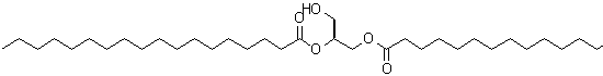 structure of CAS# 10567-21-2, (2S)-3-Hydroxy-1,2-Propanediyl Dioctadecanoate;