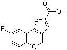 structure of CAS# 105799-81-3, 8-Fluoro-4H-Thieno[3,2-c]Chromene-2-Carboxylic Acid;8-FLUORO-4H-[1]-BENZOPYRANO[4,3-B]THIOPHENE-2-CARBOXYLICACID;8-fluoro-4H-thieno[3,2-c]chromene-2-carboxylic acid;8-FLUORO-4H-THIENO[3,2-C]CHROMENE-2-CARBOXYLICACID