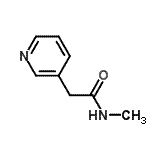 structure of CAS# 106271-65-2, N-Methyl-2-(3-Pyridyl)Acetamide;MFCD11100135;N-methyl-2-(3-pyridyl)acetamide;N-Methyl-2-pyridin-3-ylacetamide