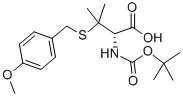 structure of CAS# 106306-57-4, N-[(1,1-Dimethylethoxy)Carbonyl]-3-[[(4-Methoxyphenyl)Methyl]Thio]-D-Valine;BOC-BETA,BETA-DIMETHYL-D-CYS(PMEOBZL)-OH;BOC-S-4-METHOXYBENZYL-D-PENICILLAMINE;BOC-BETA,BETA-DIMETHYL-D-CYS(MOB)-OH