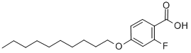 结构式 CAS# 106316-02-3, 4-(癸基氧基)-2-氟-苯甲酸