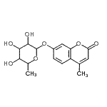 structure of CAS# 106488-05-5, 4-Methyl-2-Oxo-2H-Chromen-7-Yl 6-Deoxyhexopyranoside;4-METHYLUMBELLIFERYL Î‘-L-FUCOPYRANOSIDE;4-METHYLUMBELLIFERYL Î’-D-FUCOSIDE;4-METHYLUMBELLIFERYL Î’-L-FUCOSIDE