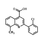 结构式 CAS# 107027-38-3, 2-(2-氯苯基)-8-甲基-4-喹啉羧酸
