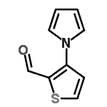 structure of CAS# 107073-28-9, 3-(1H-Pyrrol-1-Yl)-2-Thiophenecarbaldehyde;3-(1H-PYRROL-1-YL)-2-THIOPHENECARBOXALDEHYDE;3-(1H-Pyrrol-1-yl)thiophene-2-carboxaldehyde;3-pyrrolylthiophene-2-carbaldehyde