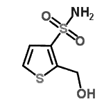 结构式 CAS# 107142-08-5, 2-(羟基甲基)-3-噻吩磺酰胺