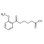 structure of CAS# 107151-39-3, 6-(2-Methoxyphenyl)-6-Oxohexanoic Acid;6-(2-Methoxyphenyl)-6-oxohexanoic acid;MFCD01311638