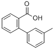 structure of CAS# 107412-71-5, 3'-Methyl-[1,1'-Biphenyl]-2-carboxylic Acid;2-Carboxy-3'-Methylbiphenyl, 2-(3-Methylphenyl)Benzoic Acid;3'-Methylbiphenyl-2-Carboxylic Acid(SALTDATA: FREE);3'-METHYL[1,1'-BIPHENYL]-2-CARBOXYLIC ACID
